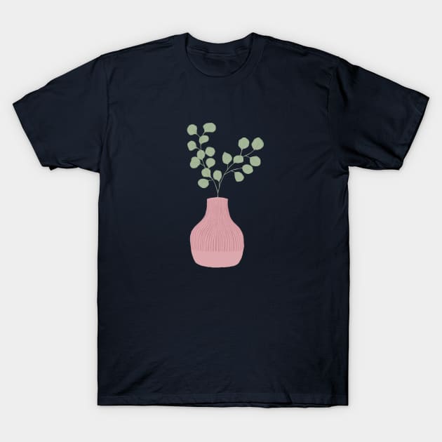 Still Life - Eucalyptus branch in a vase T-Shirt by PrintablesPassions